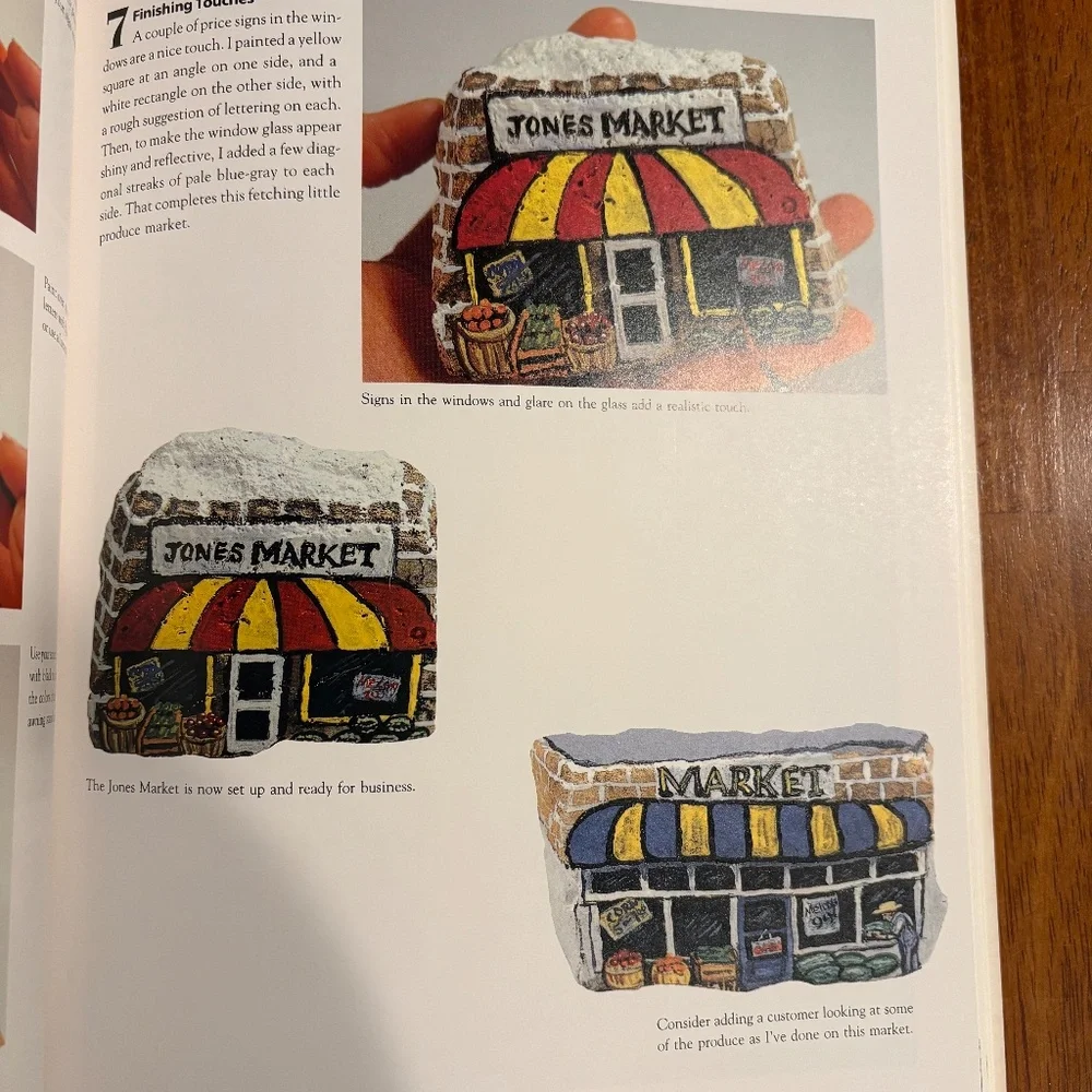 Painting Rocks Art Instruction Craft Book Houses Cottages Towns Paperback